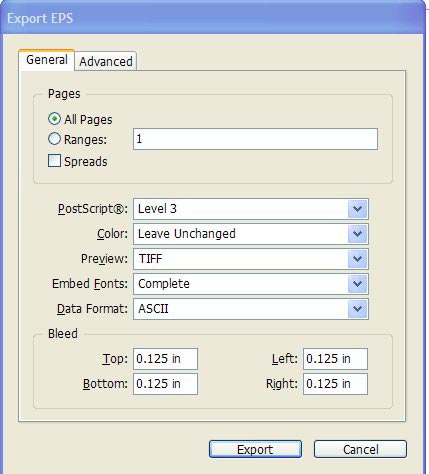 EPS Settings, General